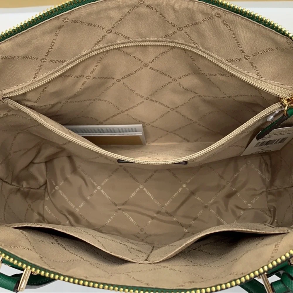 MICHAEL KORS Charlotte Large Leather Top-Zip Tote
Palmetto Green - Picture 10 of 16